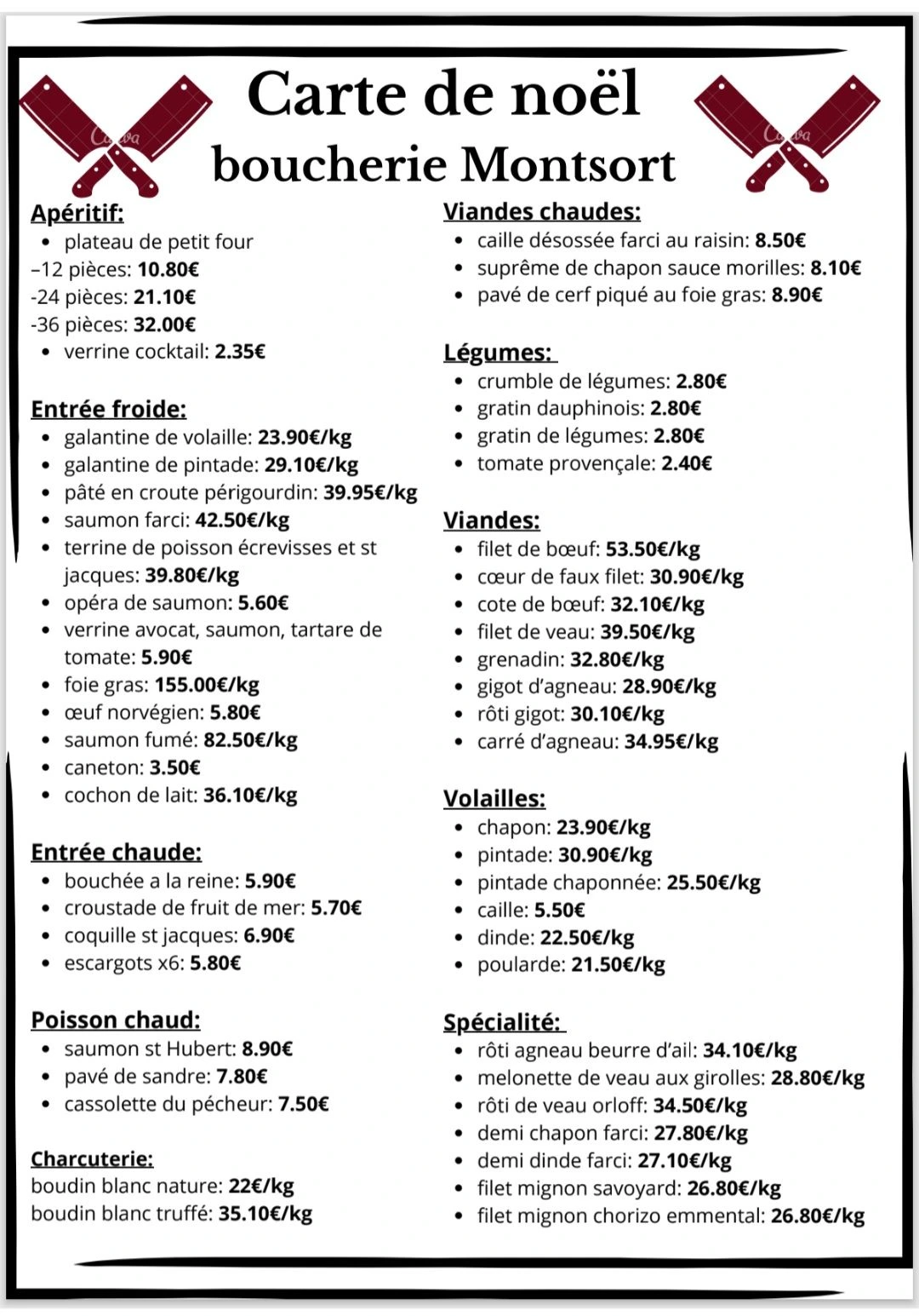 Boucherie de Montsort